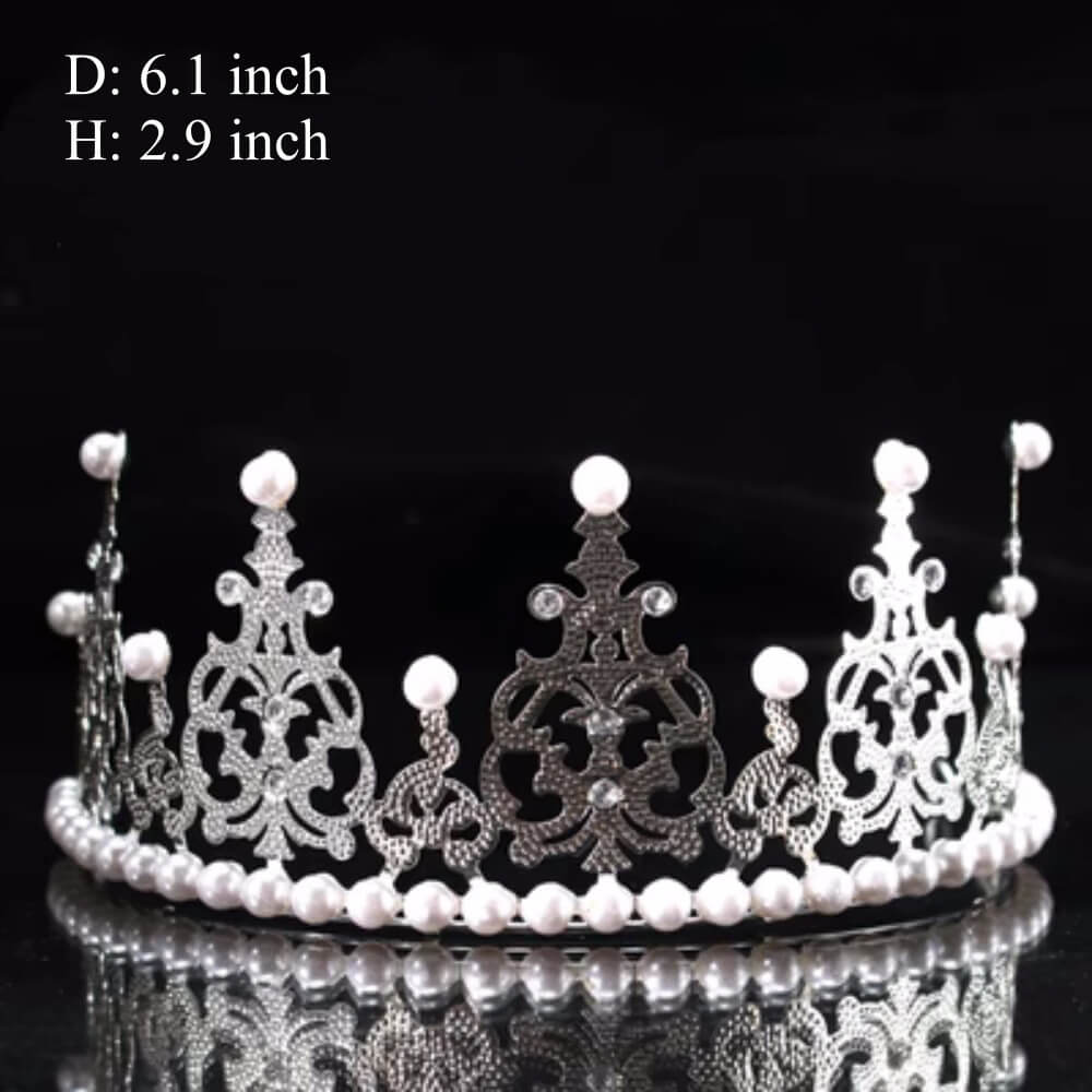 Pearl Crown Flower Bouquet Decorations for Florist Supplies, 5 Pcs