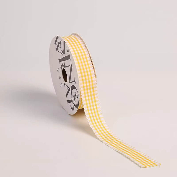 Gingham Plaid Flower Ribbon for Fresh Flowers, Korean Style Bouquet Wrapping Supplies for Mother's Day, 1 Inch x 15 Yards - 1 Roll