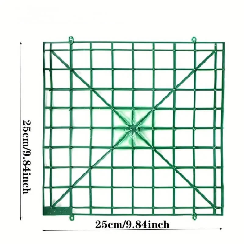 Artificial Flower Grid Panels, DIY Flowers Wall Frames, Plastic Fences Frames for Wedding Party, 9.8 × 9.8 Inch - 6 Pcs