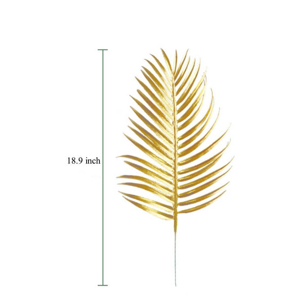 Artificial Christmas Gold Leaf Branches Picks for New Year's Floral Arrangements and Wedding Decor, 10 Pcs