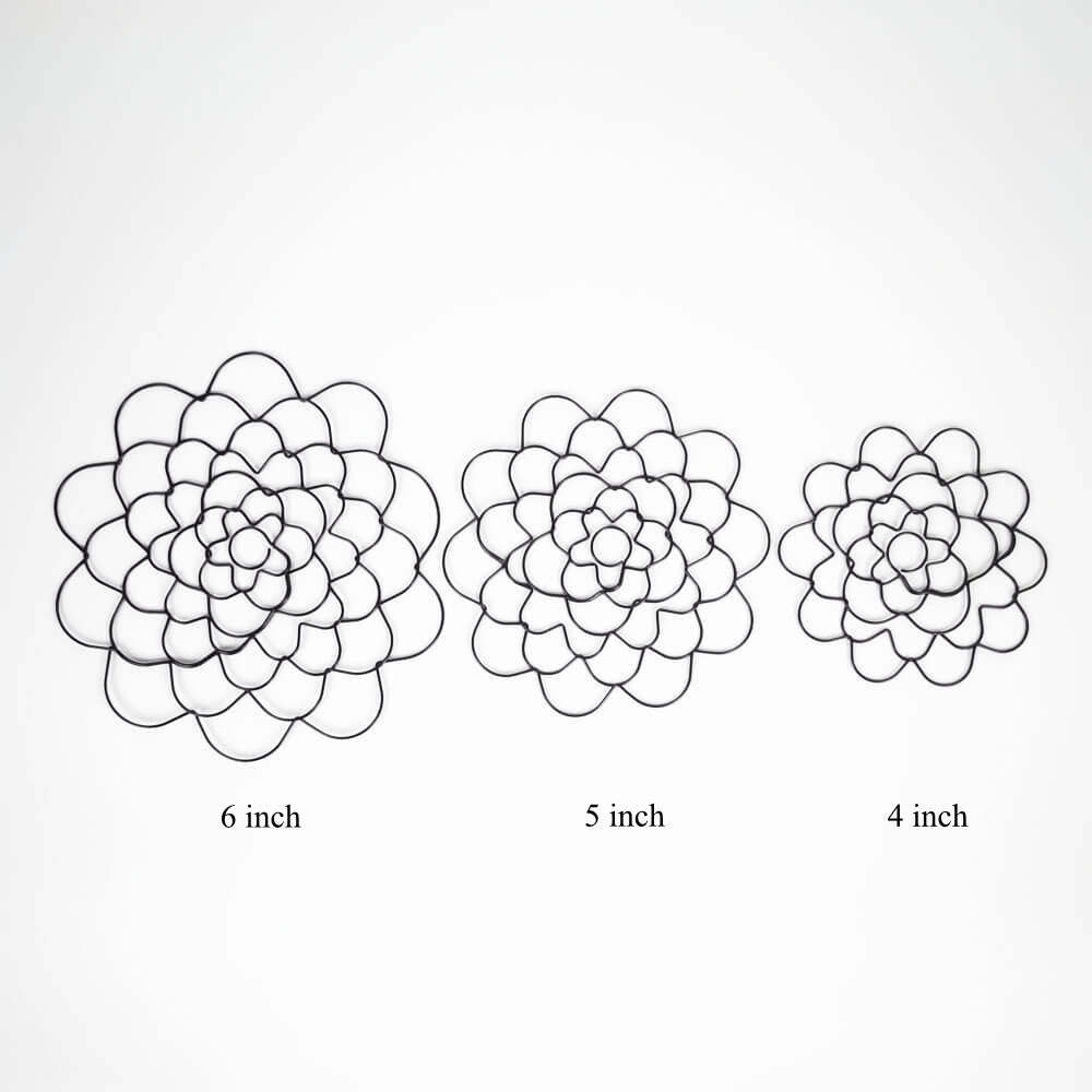 Stainless Steel Round Metal Flower Arrangement Holder For Plant Fixing, 3 Sizes/Set