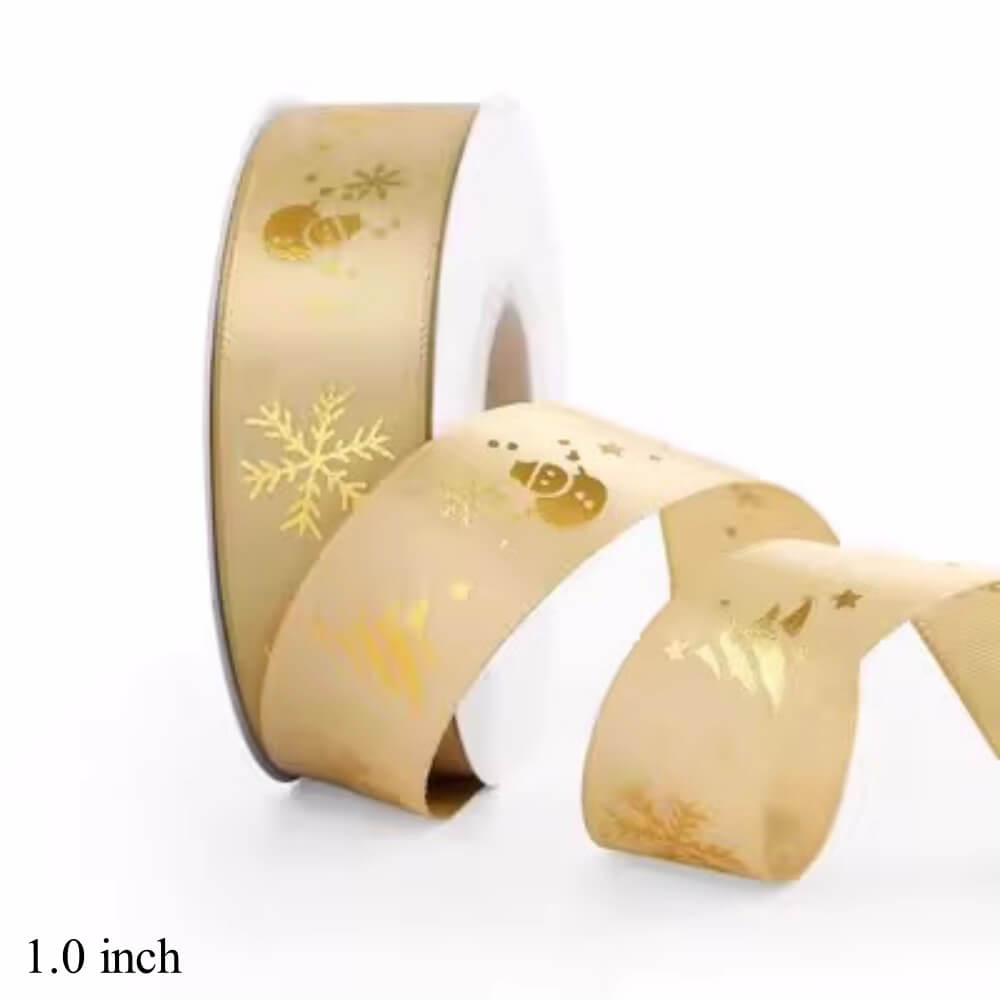 Christmas Ribbon Gift Wrapping Satin Ribbon for Flower Wreaths Decoration, 24 Yard - 1 Roll