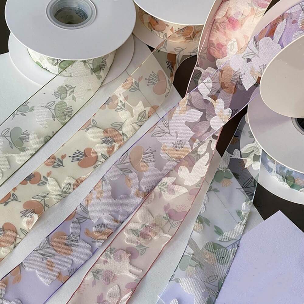 Floral Organza Flower Ribbon for Florist Ribbon | BBJ WRAPS
