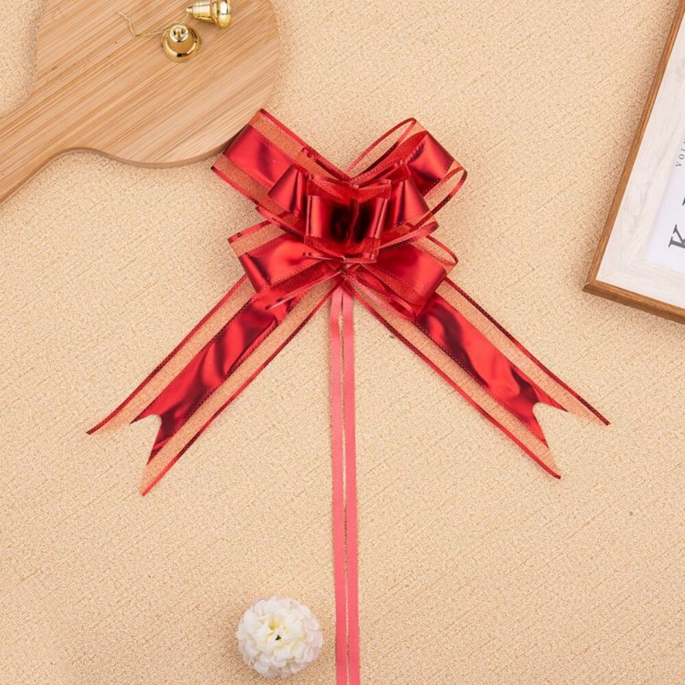 Christmas Pull Flower Bows Gift Wrapping Package for Wedding Cars and Floral Packaging, 20 Pcs