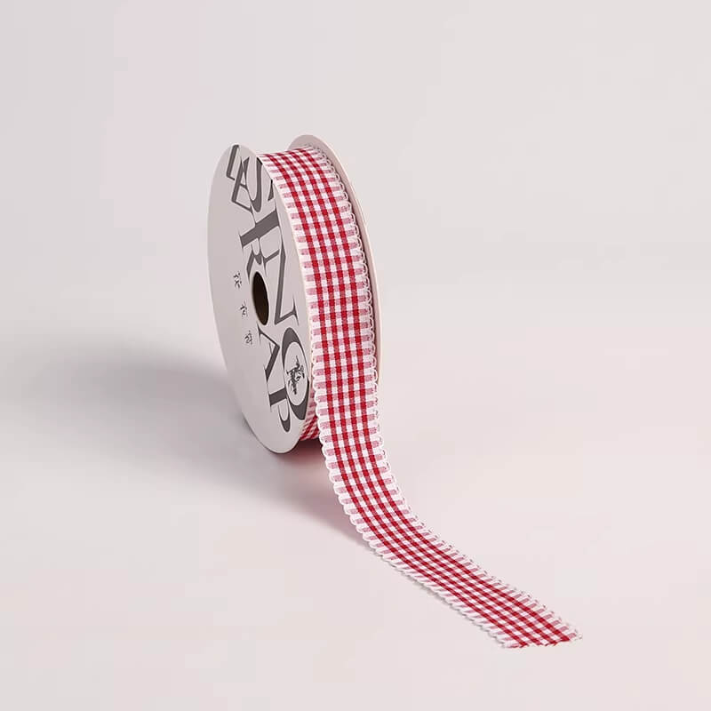 Gingham Plaid Flower Ribbon for Fresh Flowers, Korean Style Bouquet Wrapping Supplies for Mother's Day, 1 Inch x 15 Yards - 1 Roll