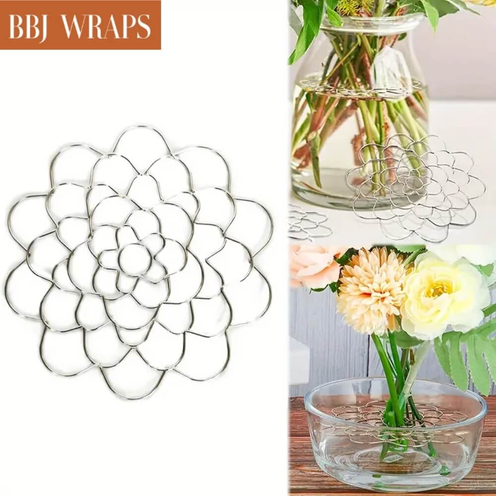 Stainless Steel Round Metal Flower Arrangement Holder For Plant Fixing ...