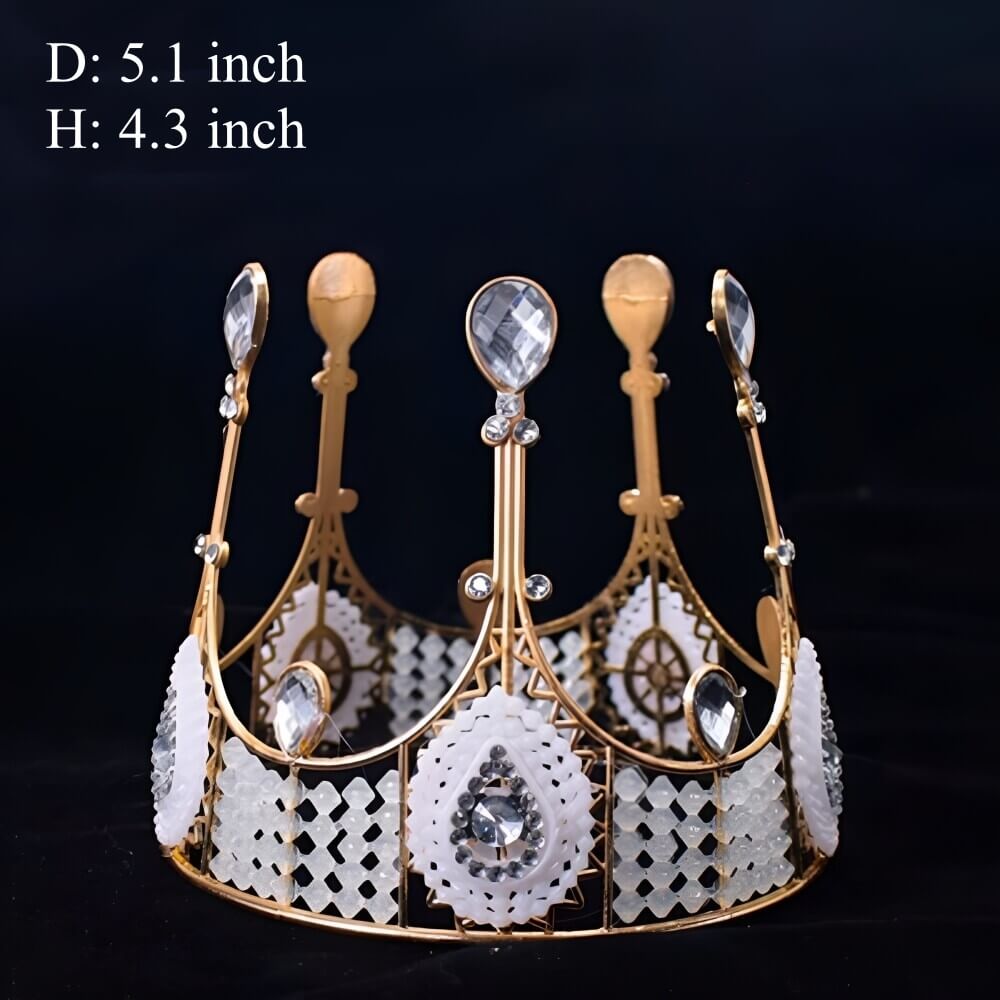 Pearl Crown Flower Bouquet Decorations for Florist Supplies, 5 Pcs