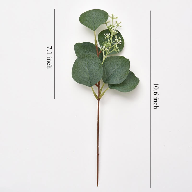 Artificial Eucalyptus Short Stems for Floral Arrangement Decor, 10 Pcs
