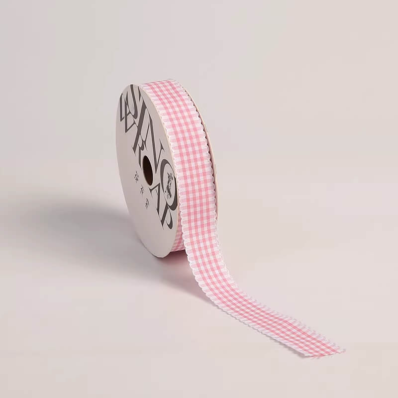 Gingham Plaid Flower Ribbon for Fresh Flowers, Korean Style Bouquet Wrapping Supplies for Mother's Day, 1 Inch x 15 Yards - 1 Roll