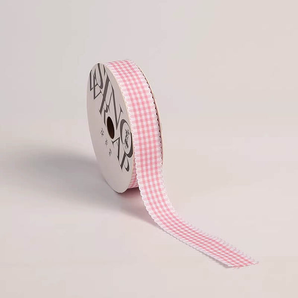 Gingham Plaid Flower Ribbon for Fresh Flowers, Korean Style Bouquet Wrapping Supplies for Mother's Day, 1 Inch x 15 Yards - 1 Roll