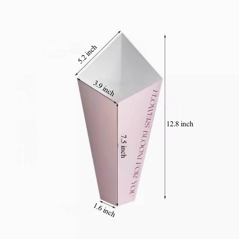 Diamond-Shaped Flower Boxes for Arrangements Cardboard Flower Gift Box for Florist Supplies on Weddings & Events, 12.8 × 3.9 × 1.6 Inches - 3 Counts