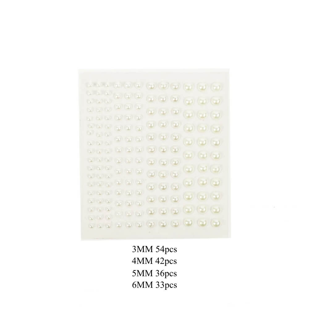Faux Pearl Stickers Florist Supplies Acrylic Pearl Decals Floral Supplies for Fresh Flowers, 4mm/6mm/8mm