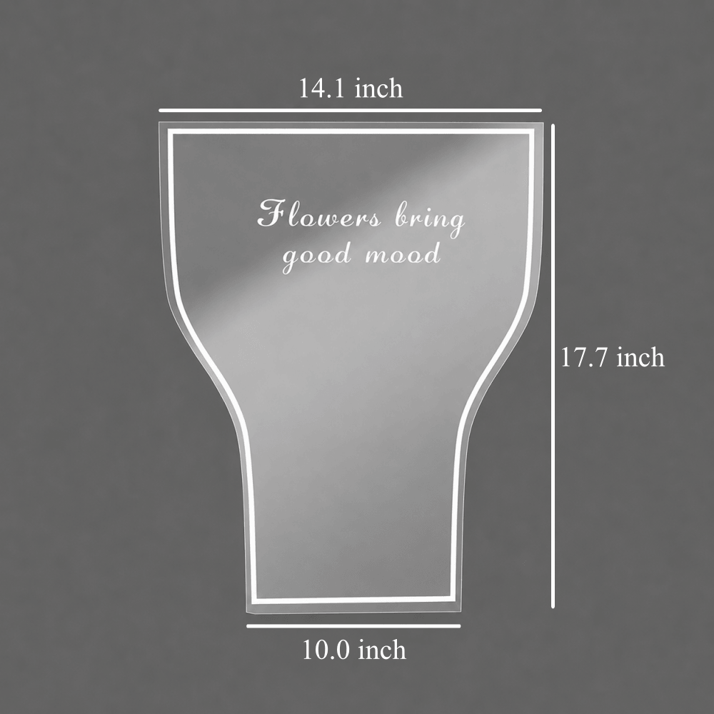 Creative Bouquet Wrap Clear Bag for Flowers , 14x10x18 Inch - 60 Counts