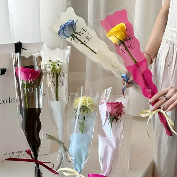 Mermaid Single Flower Packaging Bags on Valentine's Day, 1.6 × 4.9 × 1 –  BBJ WRAPS