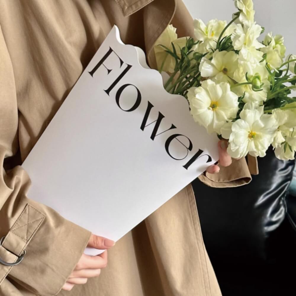 Flwer Bas Flower Bags for Bouquets – White Bouquet Bag for Flower Arrangements ...