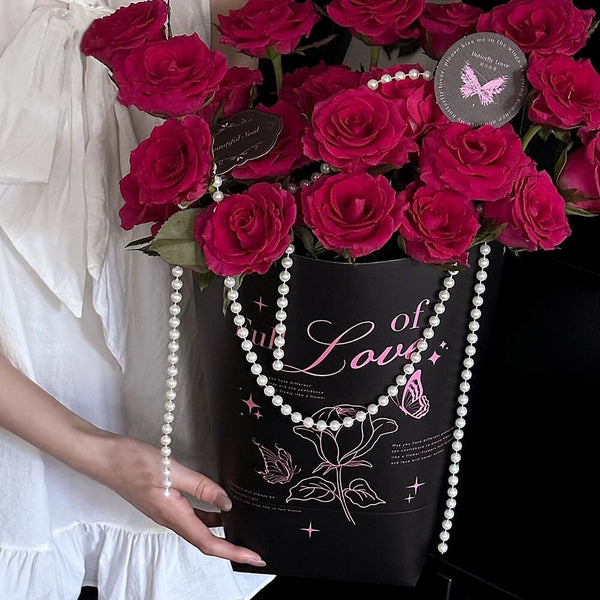 Romantic Flower Bouquet Hug Bag, 5.9 x 11.8 x 11.8 Inches – 1 Count