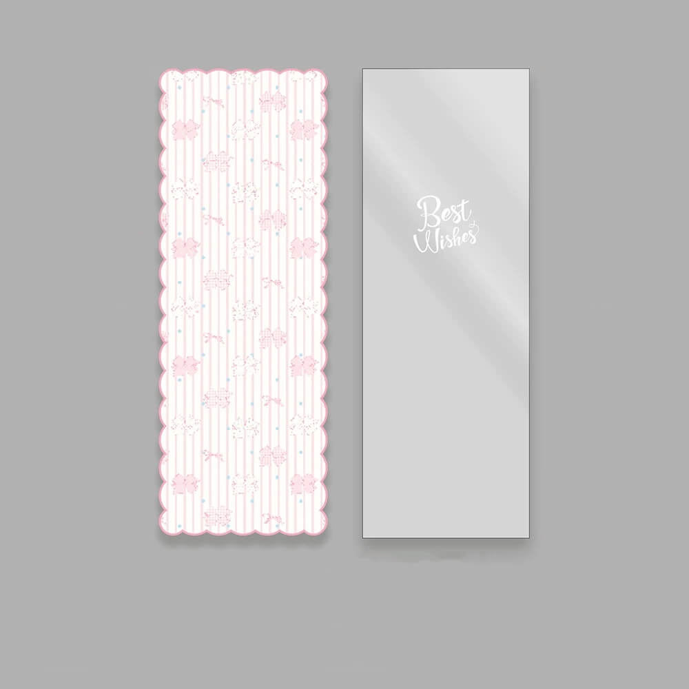 Single Wavy Edge Flower Bags for Bouquets Clear OPP Plastic Floral Paper Bouquet Sleeves, 6.3 x 17.7 Inch - 10 Counts