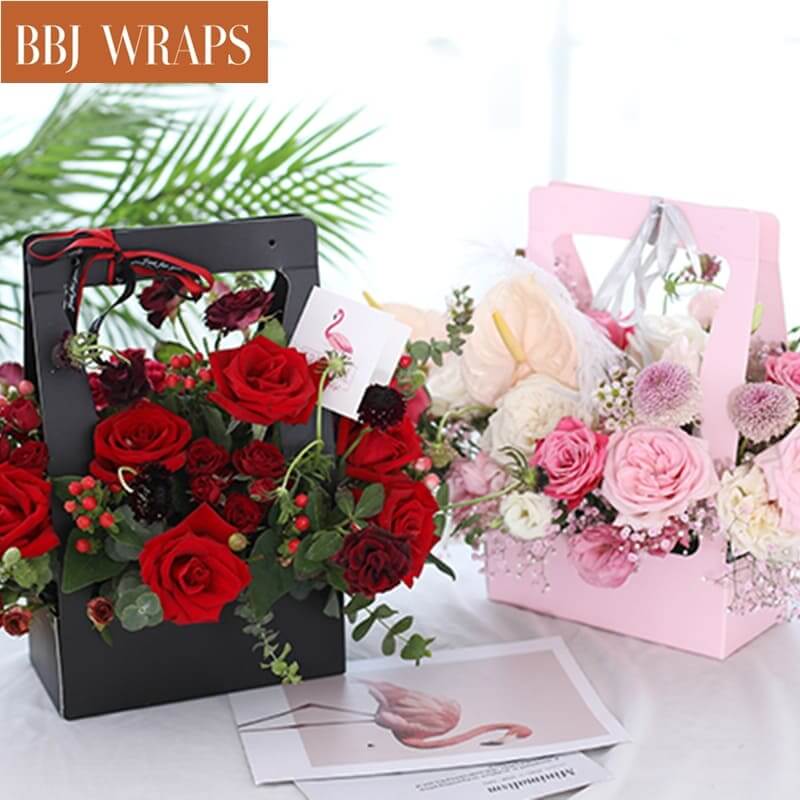 Flower Bag Rack Creative Paper Flower Bouquet Bag with Handle|BBJ WRAPS