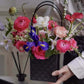 Waterproof Handheld Flower Wrapping Bags with Diamond Grid Pattern and Macaron Candy Colors, Set of 5