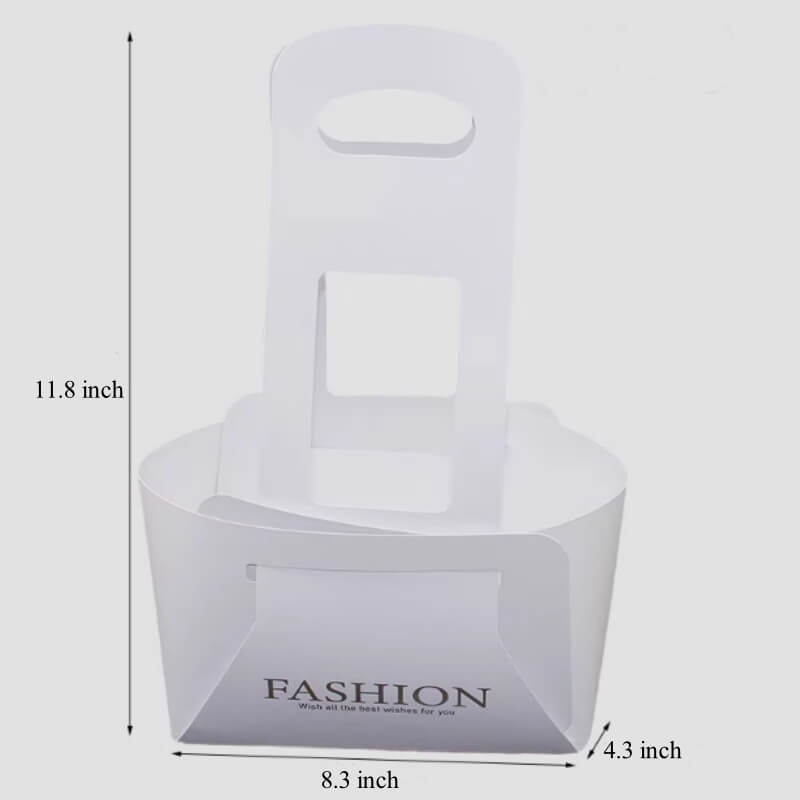 Collapsible Flower Gift Wrapping Packaging Box, 8.3×4.3×11.8 Inch - 4 Counts