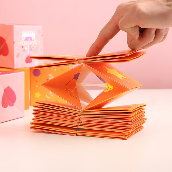 happy birthday box package バパケ ウジ Surprise Pop-Up Box For Money With Confetti For Birthday