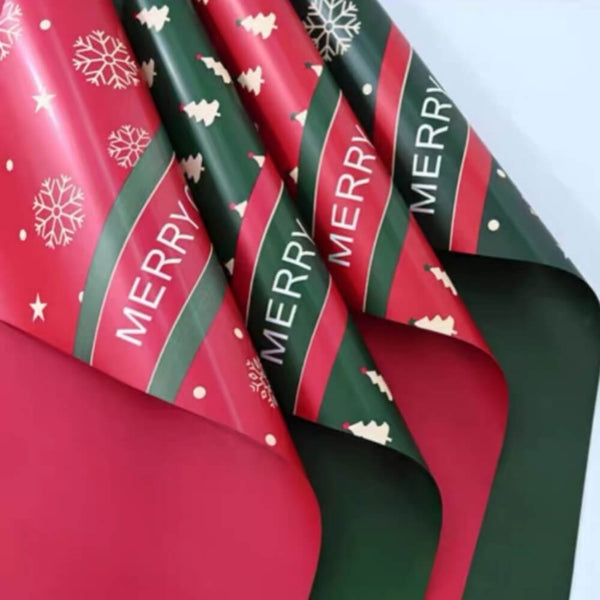Wrap your gifts in festive style with this Christmas flowers-themed kraft  wrapping paper. – Orionmarts International