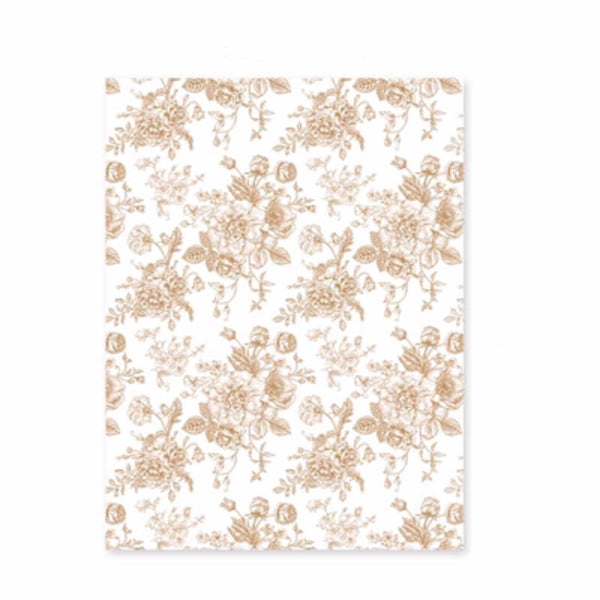 Retro Aqua Floral Tissue Paper - Home