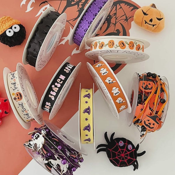Halloween Flower Ribbon for Florist Supplies Arrangements, Floral Bouquet Decoration & Seasonal Floral Arrangement Supplies