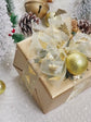 Golden Christmas Satin Ribbon Decorative Ribbon for Flower Gift Wrapping, 10 Yards - Roll