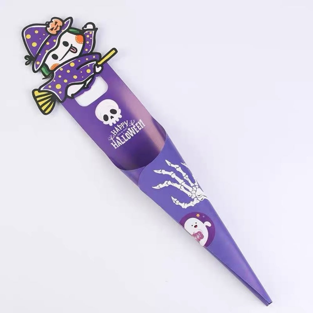 Halloween Kraft Pumpkin Single Flower Bag, 20.5 x 9.8 Inches - 10 Counts