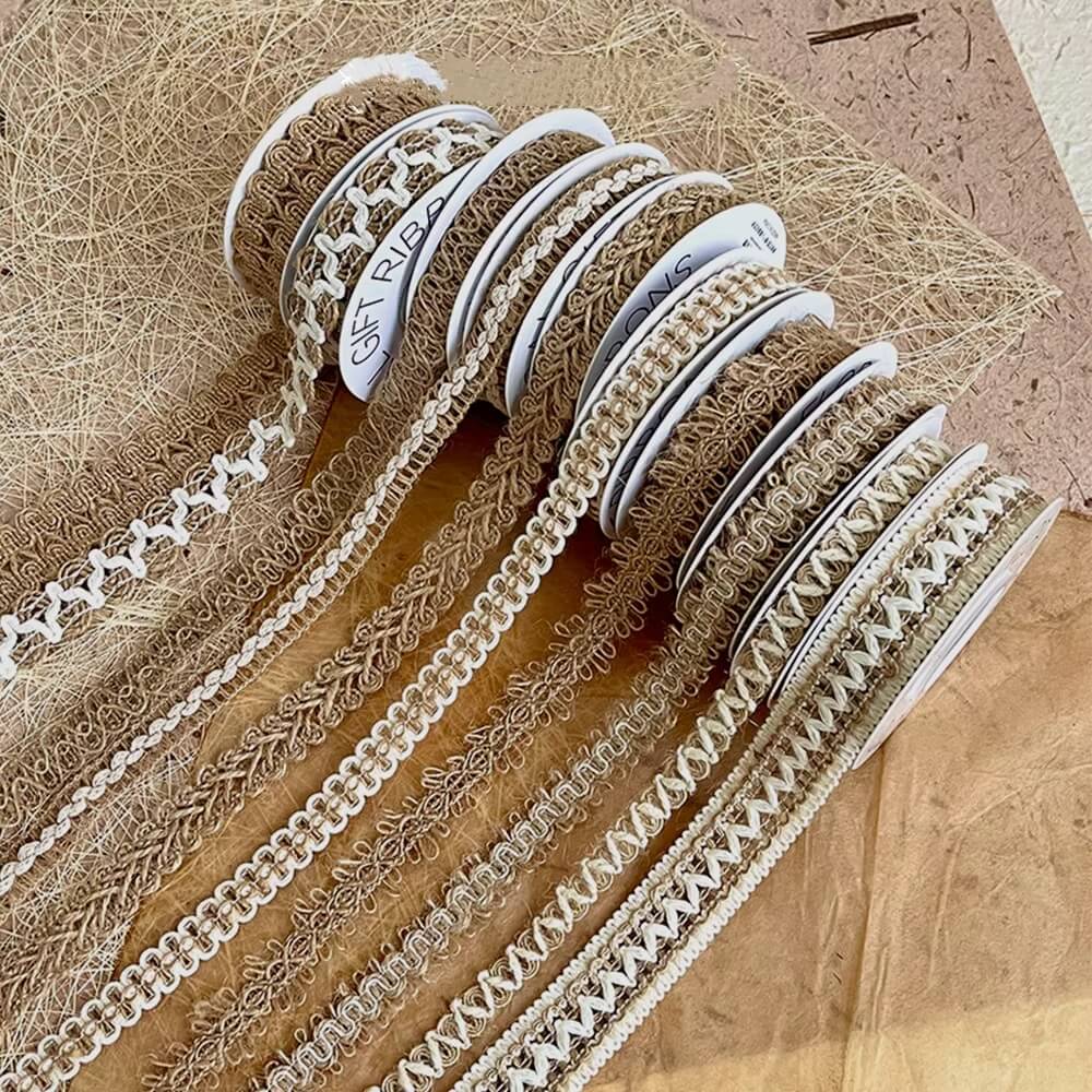Rustic Flower Ribbon Vintage Hemp Flower Ribbon for Fresh Flower Arrangements, Assorted Wid ...
