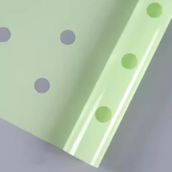 Big Polka Dots Waterproof Clear Floral Wraps Paper, 23.6*23.6 Inch, 20 sheets