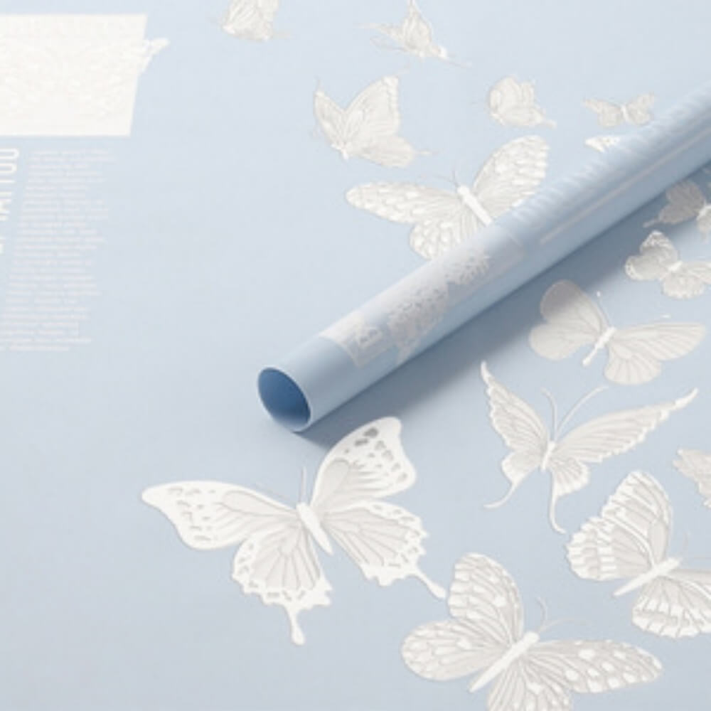 Butterfly Dance Jelly Film Waterproof Flower Wrapping Paper, 22.8×22.8 –  BBJ WRAPS