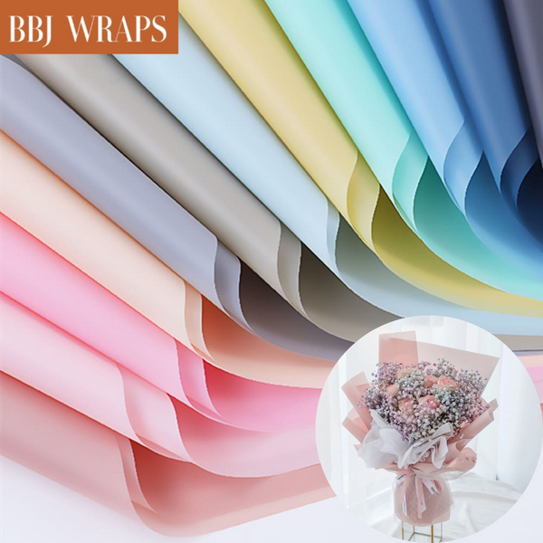 12 Assorted Colors Korean Style Flower Paper, 23.6 x 23.6 Inch - 24 Sheets