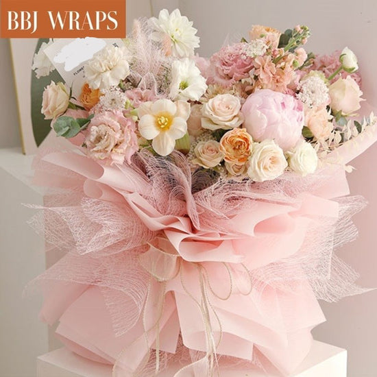 Floral Wrapping Lace Mesh - Pink