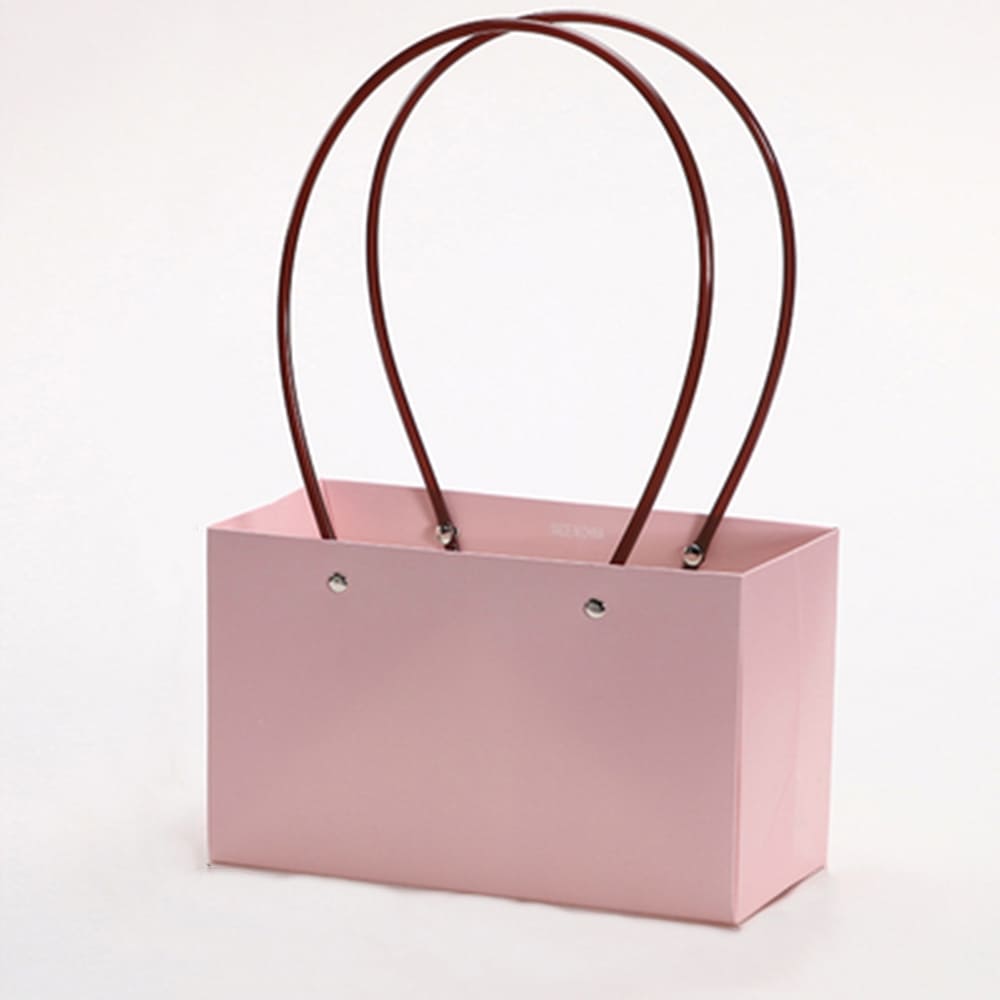 Flower Arrangement Craft Paper Flower Bouquet Bags with Handles, 8.7*5.3*4.1 inch, 5 PCS