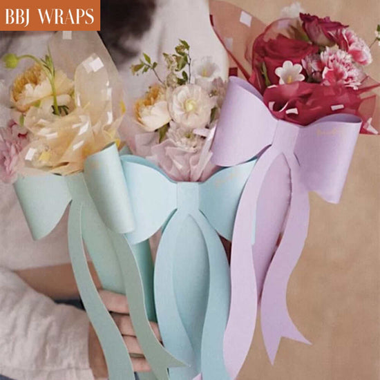 Skyygemm 30 Pcs Flower Boxes Flower Bags for Bouquets Waterproof Bouquet  Wrapping Paper Bag with Handle Florist Supplies for Valentine's Day  Mother's