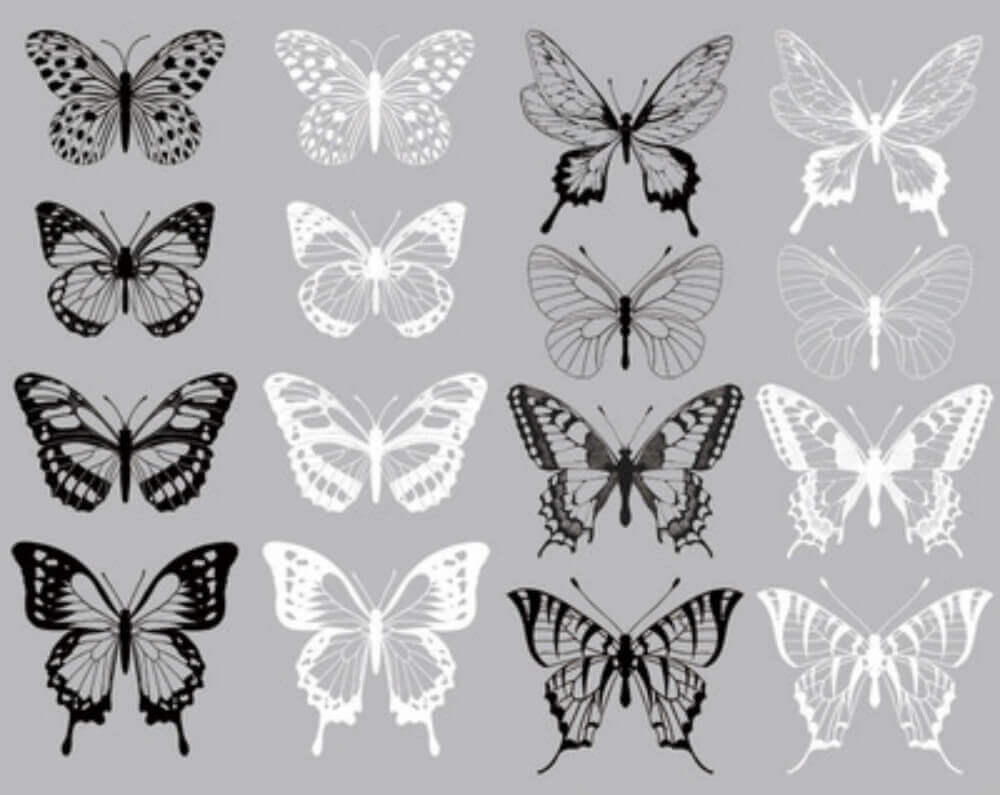 Butterflies with Wire for Flower Crafts Arrangements, 32 Sets