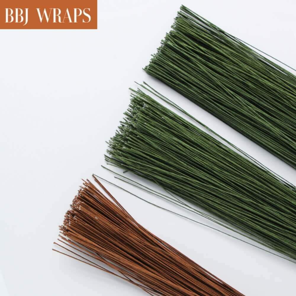 Floral Wire Wrapped Floral Stem Wires for Crafts, 16 Inch 100 Pcs