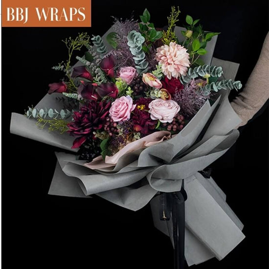 BBJ WRAPS Korean Wrapping Paper Gift Flower Wrapping Cotton Waterproof  Bouquet Packaging Tissue Paper Florist Supplies 15 Sheets, 22.8 x 22.8 Inch