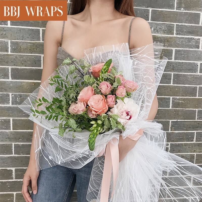 Flral Wrapper Korean Lace Mesh Floral Wrapper Roll|BBJ WRAPS