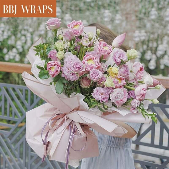 Korean Flower Waterproof Wrapping Paper Packaging Gift Wrapping Solid Color  Florist Wrapping Paper Flower Bouquet Supplies 20pcs