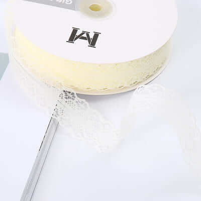 Lace Ribbon for Flower Bouquet, 1.2 Inch * 50 yard, 1 Roll
