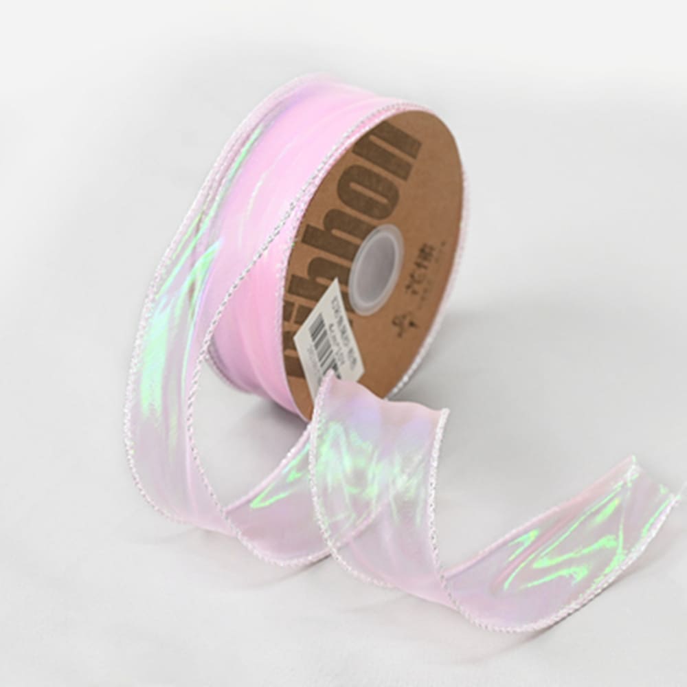 Luxury Iridescent Fishtail Yarn Gift Organza Floral Ribbons, 1.6 (W) Inch x 10 Yards