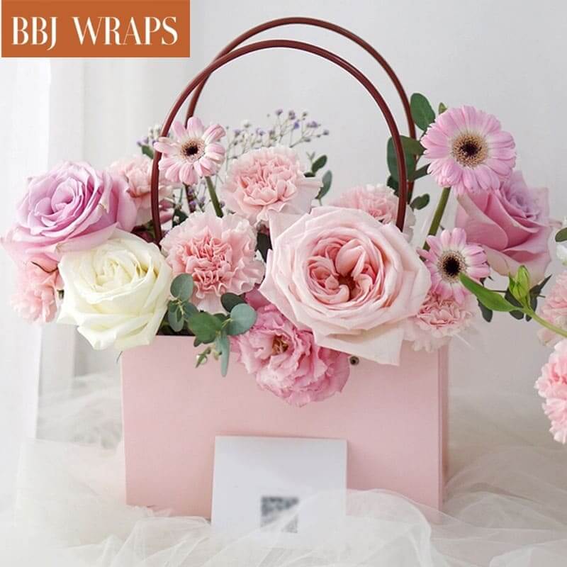 Flwer Bas Flower Arrangement Craft Paper Bouquet Bags with Handles|BBJ Wraps ...