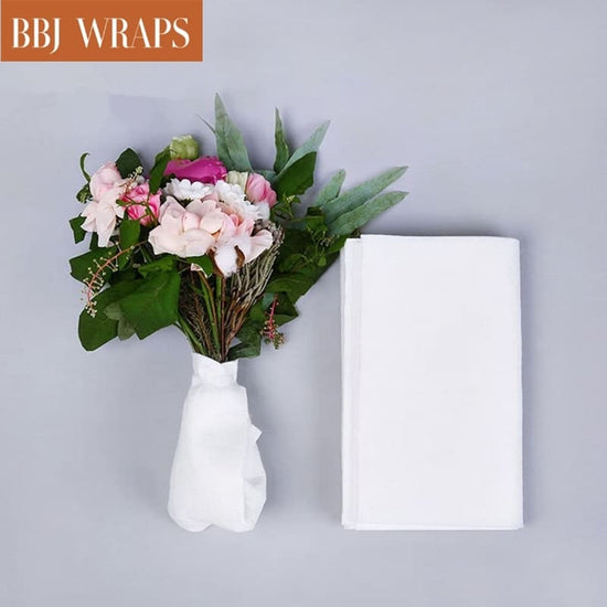BBJ Wraps Hojas de papel para envolver flores frescas, impermeables,  paquete de regalo, suministros de floristería coreana, 20 hojas (blanco)