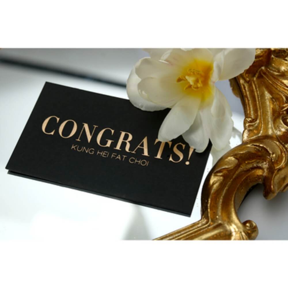 Gilding Greeting Gift Cards for Flower Gift Packaging, 3.5 x 2.2 Inch - 40 Sheets