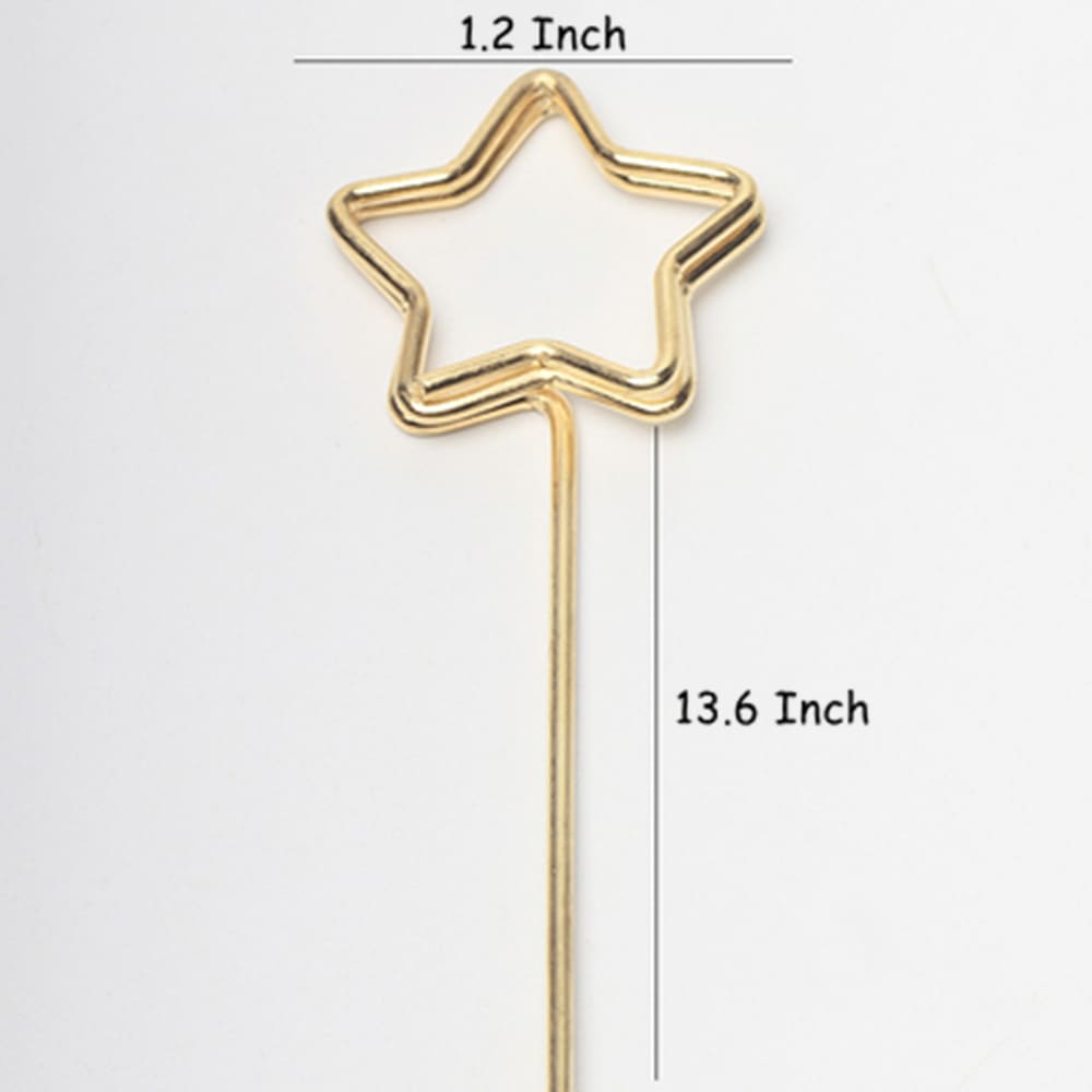 Gilding Metal Card Holder Sticks for Flower Bouquets, 13.6 Inch - 10 PCS