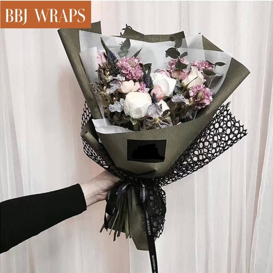 The New Package Flower Bouquets Bronzing Sequins Mesh Big Louis Cloverleaf  Flower Shop Flower Wrapping Paper - Buy The New Package Flower Bouquets  Bronzing Sequins Mesh Big Louis Cloverleaf Flower Shop Flower