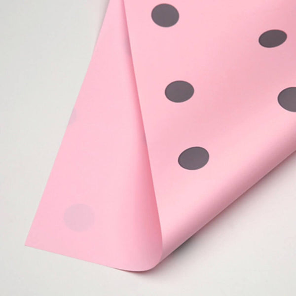Polka Dots Korean Style Waterproof Flower Wrapping Paper, 23.6*23.6 Inch,  20 Sheets